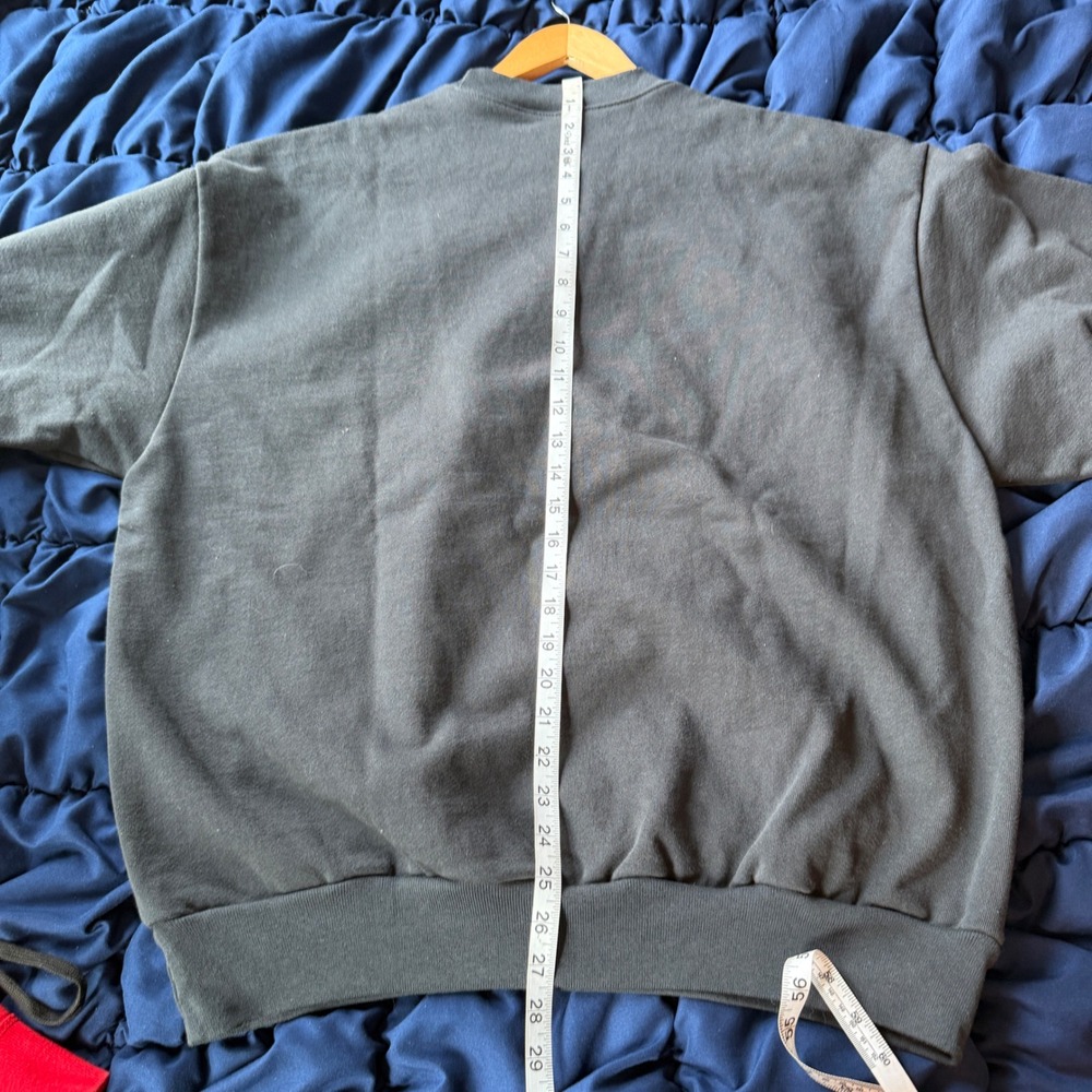 Los Angeles Apparel HF07 Heavy Fleece Crewneck Sweatshirt Black Mens Large Blank - Picture 6 of 6